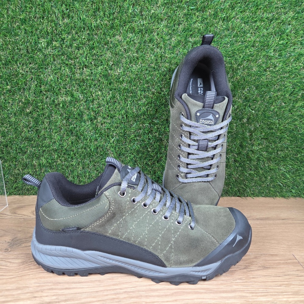Pacific Mountain Mead Mens Hiking Shoes Green Waterproof Suede PM006301-060 11.5